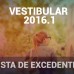 Lista de excedentes do NOVO VESTIBULAR