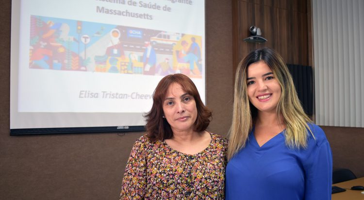 A doutora Elisa e a acadêmica  Thamires Carvalho 