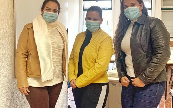 Flávia Santa Rosa, Aline Souza e Camila Santos