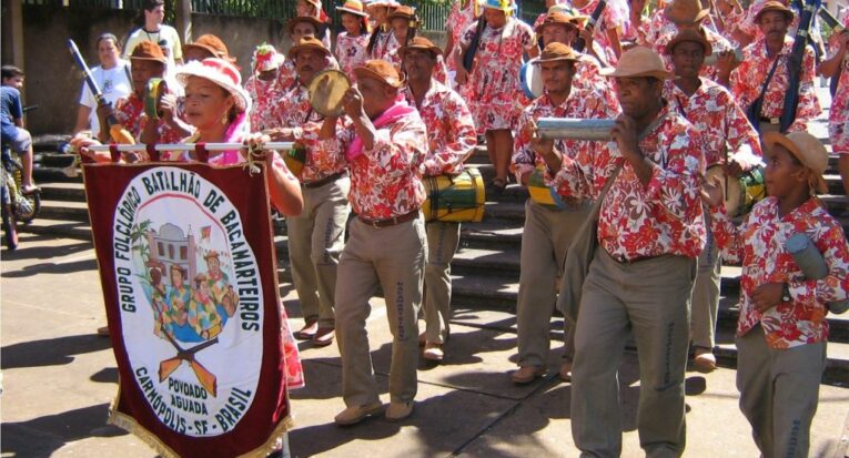 O Batalhão de Bacamarteiros do povoado Aguada, em Carmópolis, surgiu em 1780 e é reconhecido como Patrimônio Cultural de Sergipe (Secult-SE/Agência Alese)