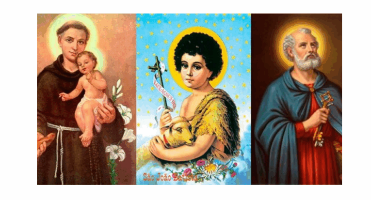 Comemorados no mês de junho, Antônio, João e Pedro são venerados por seus exemplos de vida e de dedicação à mensagem de Jesus (Reprodução/Canção Nova)