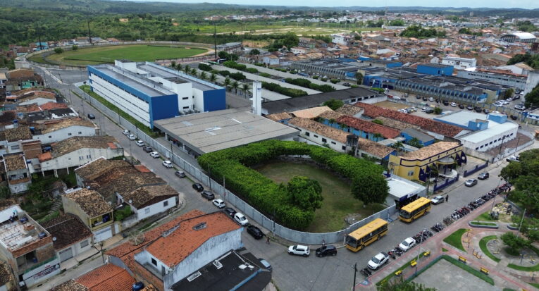 Vista aérea do Campus Estância da Unit. (Foto: Secom Estância)